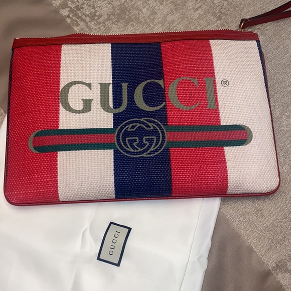 Linea Merida Striped Canvas Pouch Bag - Picture 6 of 7